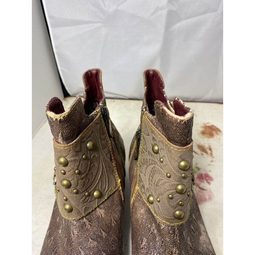 L'ARTISTE NAILHEAD Boots BROWN 9.5 - Picture 11 of 14